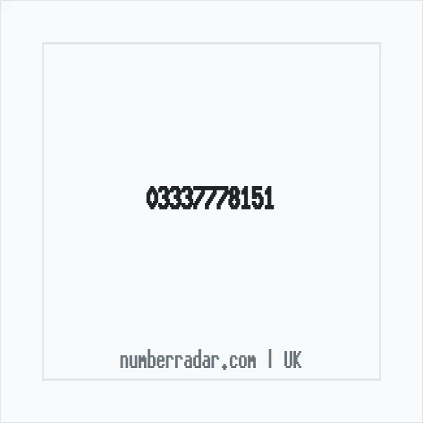 Reverse number check for +44 333 777 8151 — who called me?