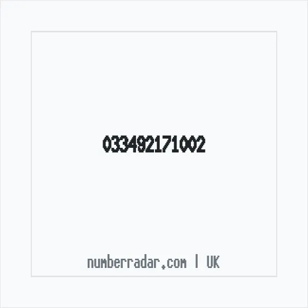 Reverse number check for +44 (3349) 217-100 — who called me?