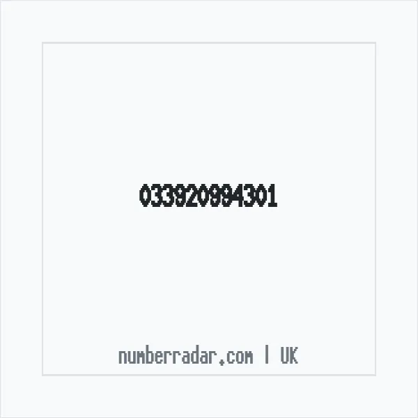 Reverse number check for +44 (3392) 099-430 — who called me?