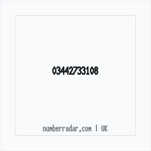 Reverse number check for +44 344 273 3108 — who called me?
