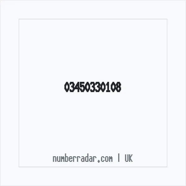 Reverse number check for +44 345 033 0108 — who called me?