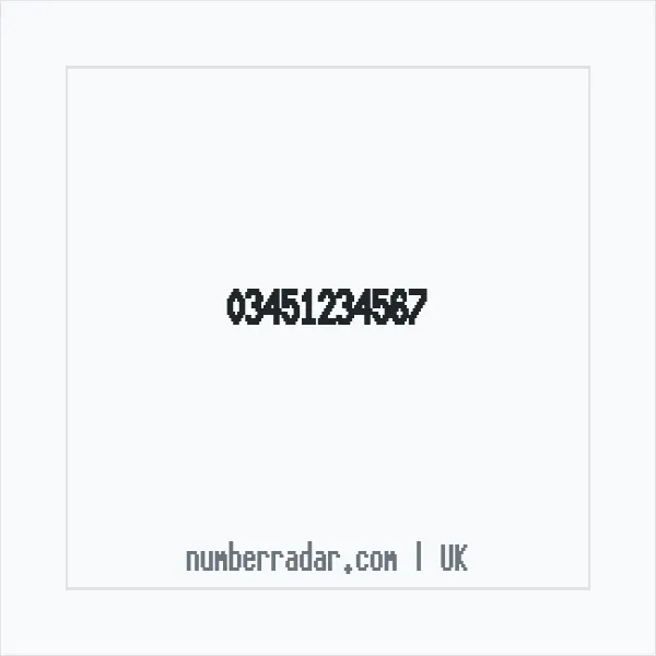 Reverse number check for +44 345 123 4567 — who called me?