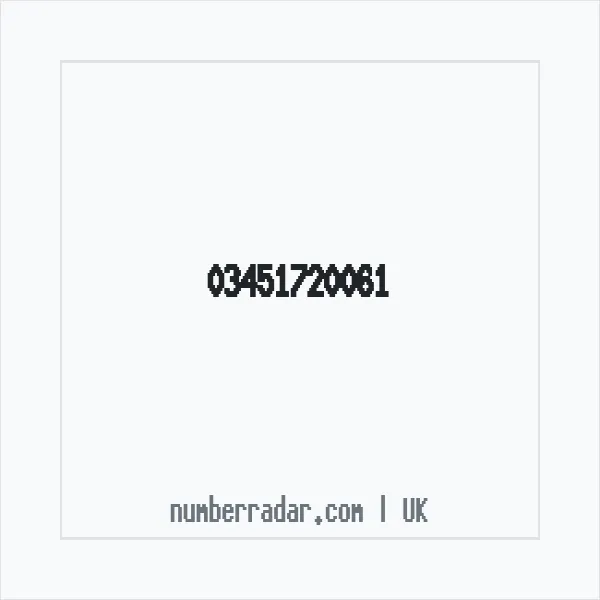 Reverse number check for +44 345 172 0061 — who called me?