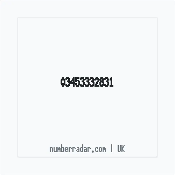 Reverse number check for +44 345 333 2831 — who called me?