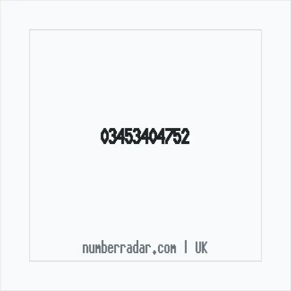 Reverse number check for +44 345 340 4752 — who called me?