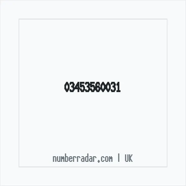 Reverse number check for +44 345 356 0031 — who called me?