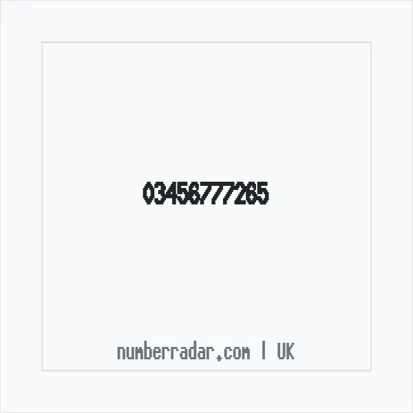Reverse number check for +44 345 677 7265 — who called me?