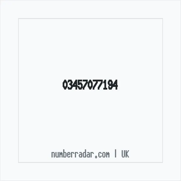 Reverse number check for +44 345 707 7194 — who called me?