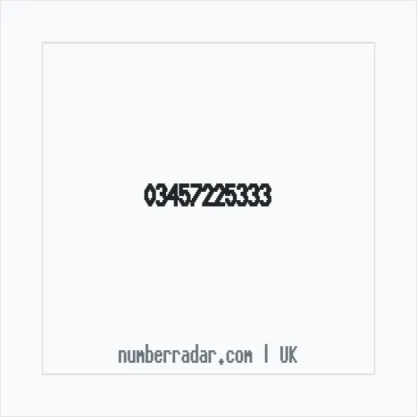 Reverse number check for +44 345 722 5333 — who called me?