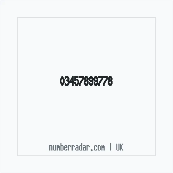 Reverse number check for +44 345 789 9778 — who called me?