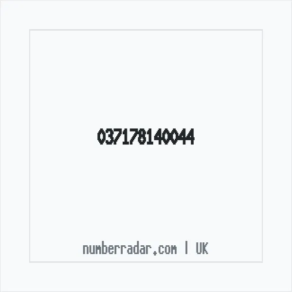 Reverse number check for +44 (3717) 814-004 — who called me?