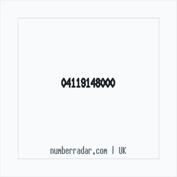 Reverse number check for +44 (4119) 148-000 — who called me?