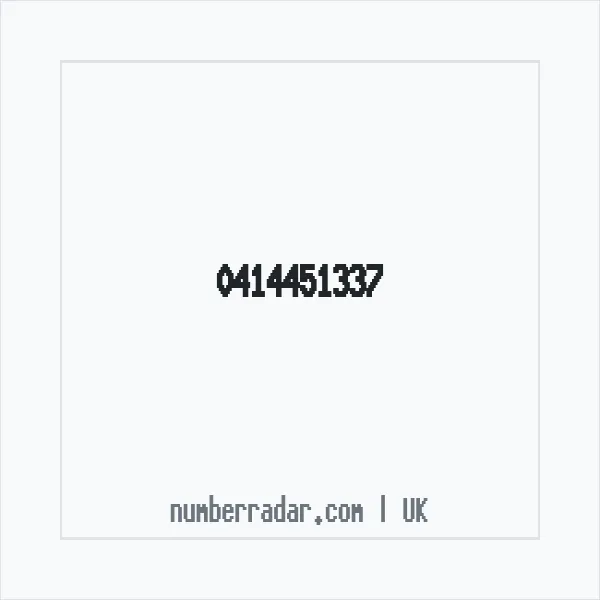 Reverse number check for +44 414451337 — who called me?