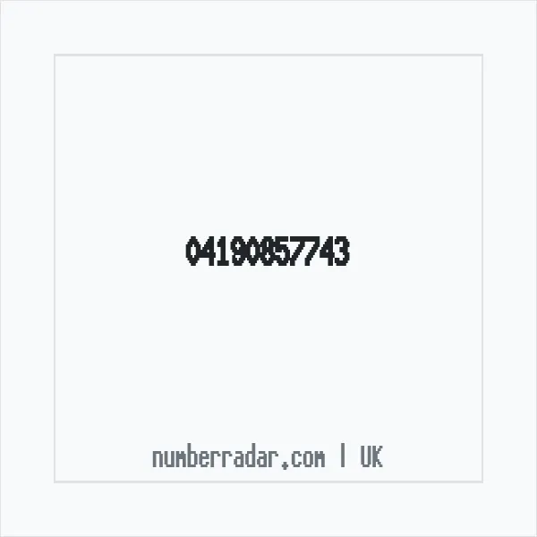 Reverse number check for +44 (4190) 857-743 — who called me?