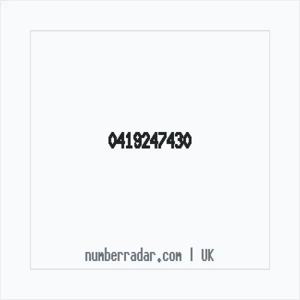 Reverse number check for +44 419247430 — who called me?