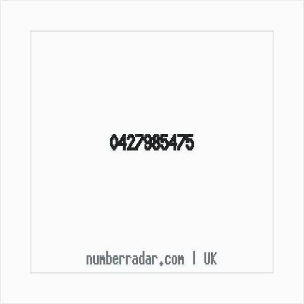Reverse number check for +44 427985475 — who called me?