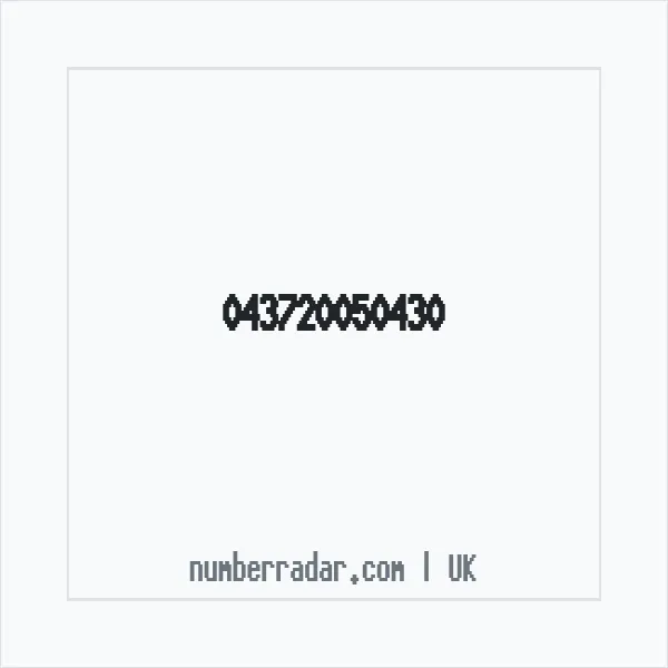 Reverse number check for +44 (4372) 005-043 — who called me?