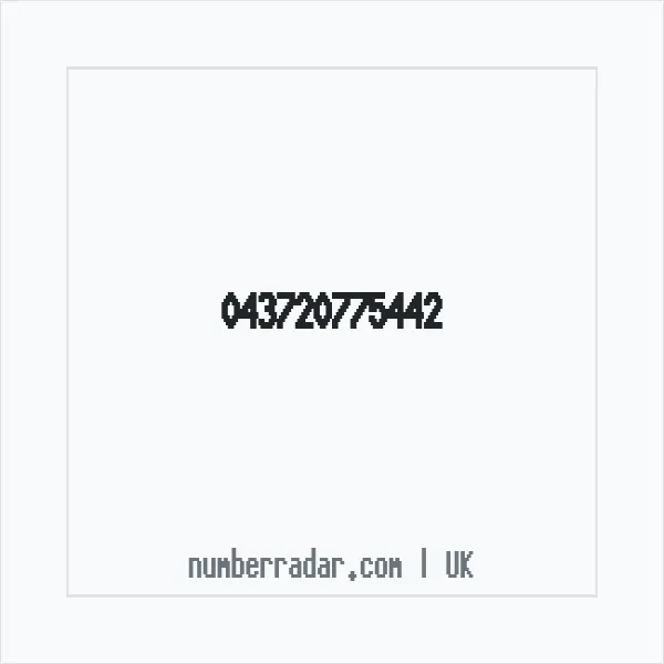 Reverse number check for +44 (4372) 077-544 — who called me?