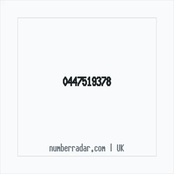 Reverse number check for +44 7519378 — who called me?