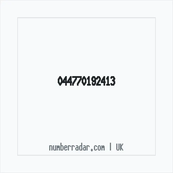 Reverse number check for +44 770192413 — who called me?