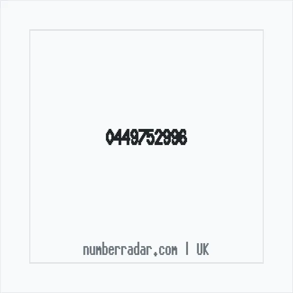 Reverse number check for +44 9752996 — who called me?
