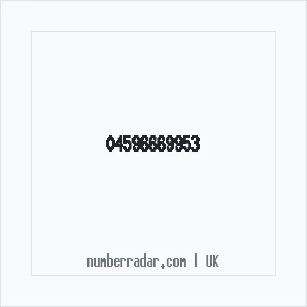 Reverse number check for +44 (4596) 669-953 — who called me?