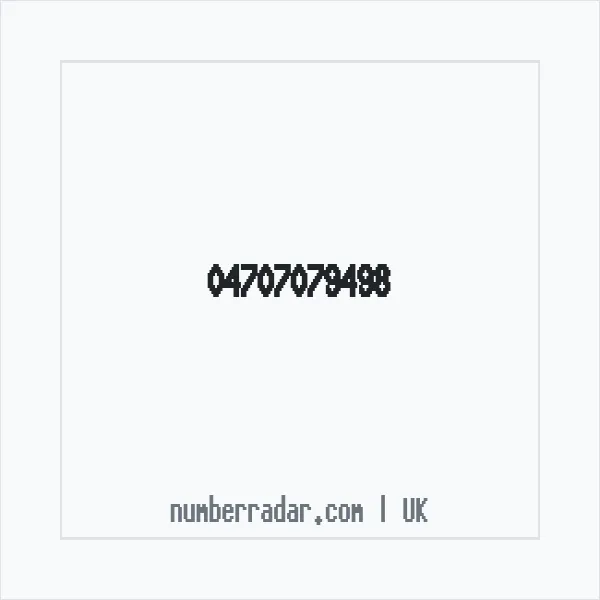 Reverse number check for +44 (4707) 079-498 — who called me?