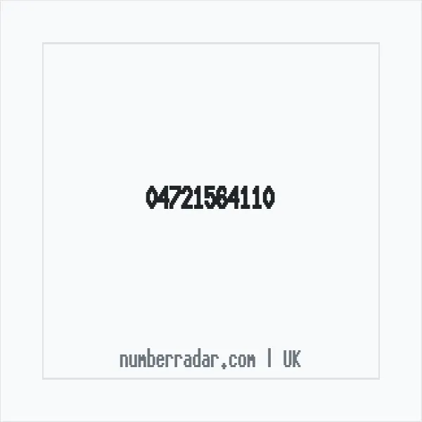 Reverse number check for +44 (4721) 564-110 — who called me?
