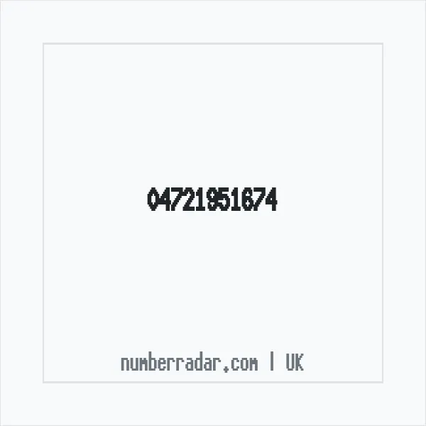 Reverse number check for +44 (4721) 951-674 — who called me?