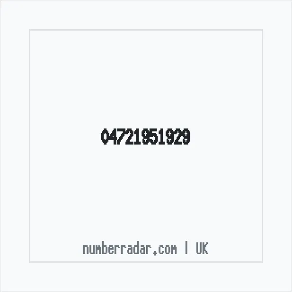 Reverse number check for +44 (4721) 951-929 — who called me?