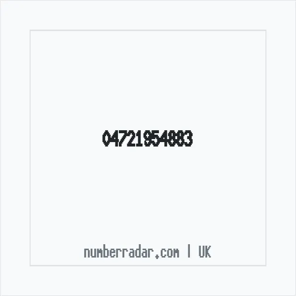 Reverse number check for +44 (4721) 954-883 — who called me?