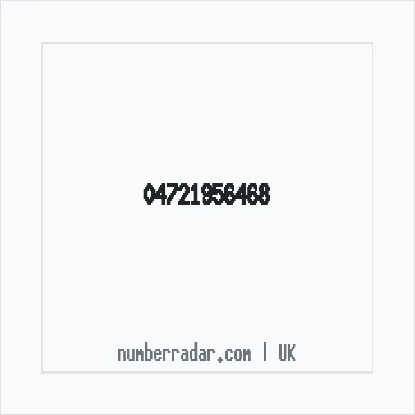 Reverse number check for +44 (4721) 956-468 — who called me?