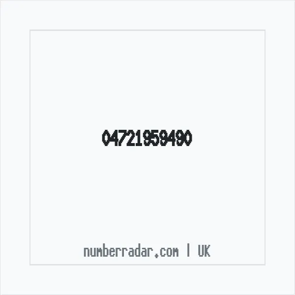 Reverse number check for +44 (4721) 959-490 — who called me?