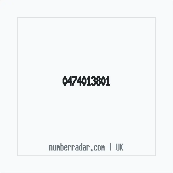 Reverse number check for +44 474013801 — who called me?