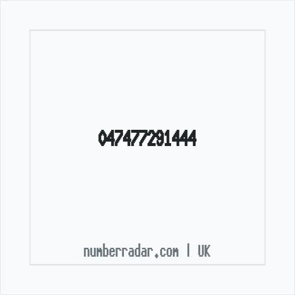 Reverse number check for +44 (4747) 729-144 — who called me?