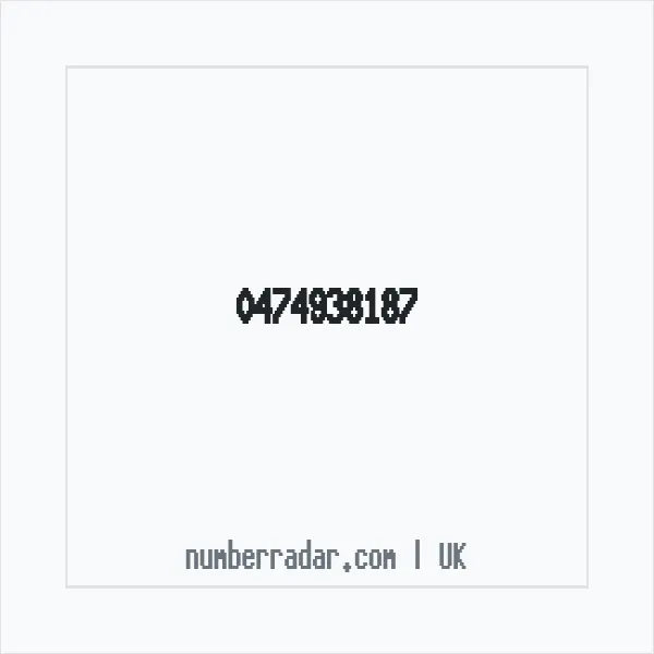 Reverse number check for +44 474938187 — who called me?