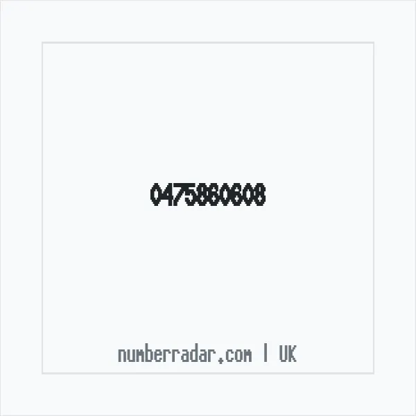 Reverse number check for +44 475860608 — who called me?