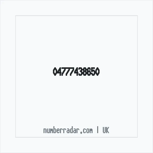 Reverse number check for +44 (4777) 438-650 — who called me?