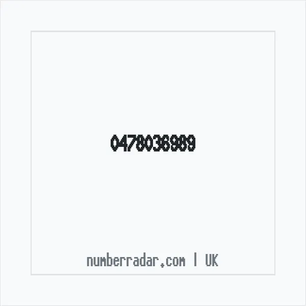 Reverse number check for +44 478036989 — who called me?