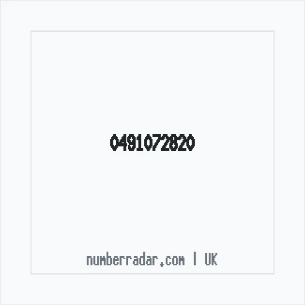 Reverse number check for +44 491072820 — who called me?