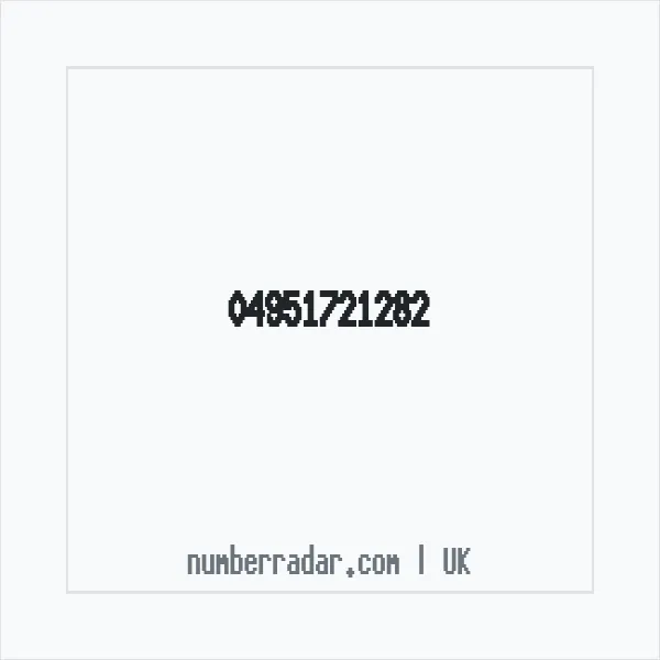 Reverse number check for +44 (4951) 721-282 — who called me?