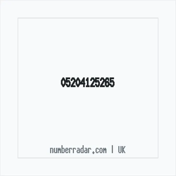 Reverse number check for +44 (5204) 125-265 — who called me?