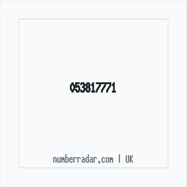 Reverse number check for +44 53817771 — who called me?