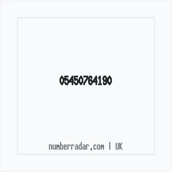 Reverse number check for +44 (5450) 764-190 — who called me?
