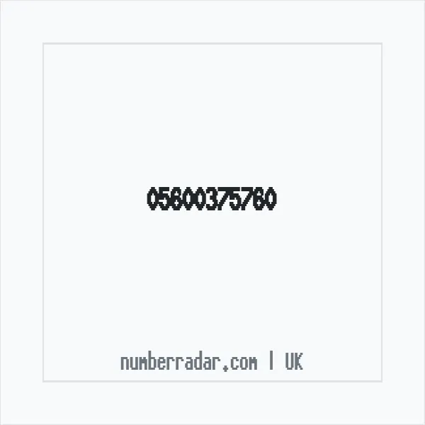Reverse number check for +44 (5600) 375-760 — who called me?