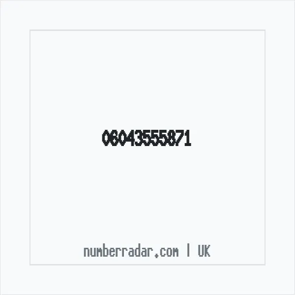 Reverse number check for +44 (6043) 555-871 — who called me?