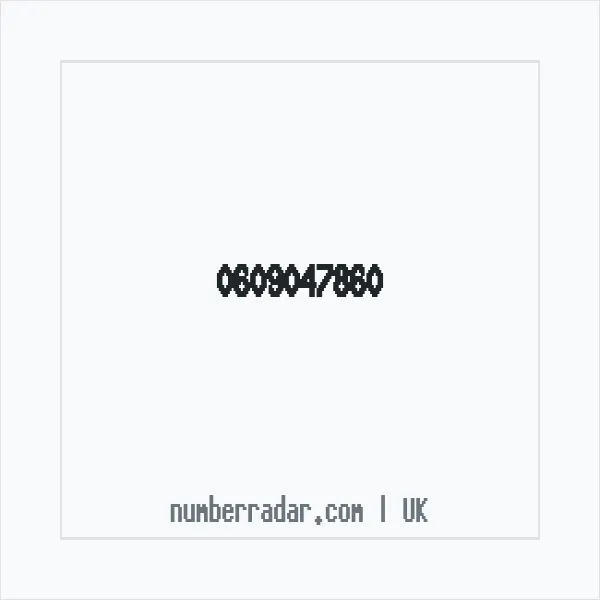 Reverse number check for +44 609047860 — who called me?