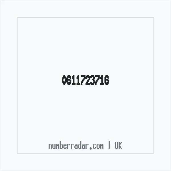 Reverse number check for +44 611723716 — who called me?