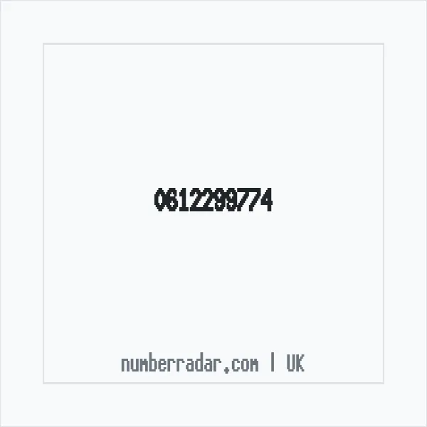 Reverse number check for +44 612299774 — who called me?