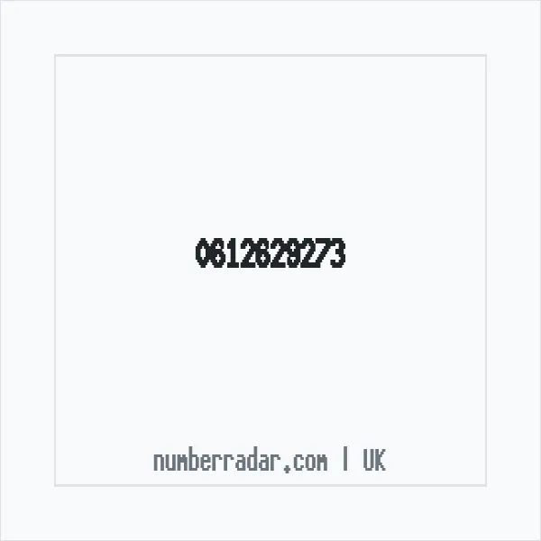 Reverse number check for +44 612629273 — who called me?